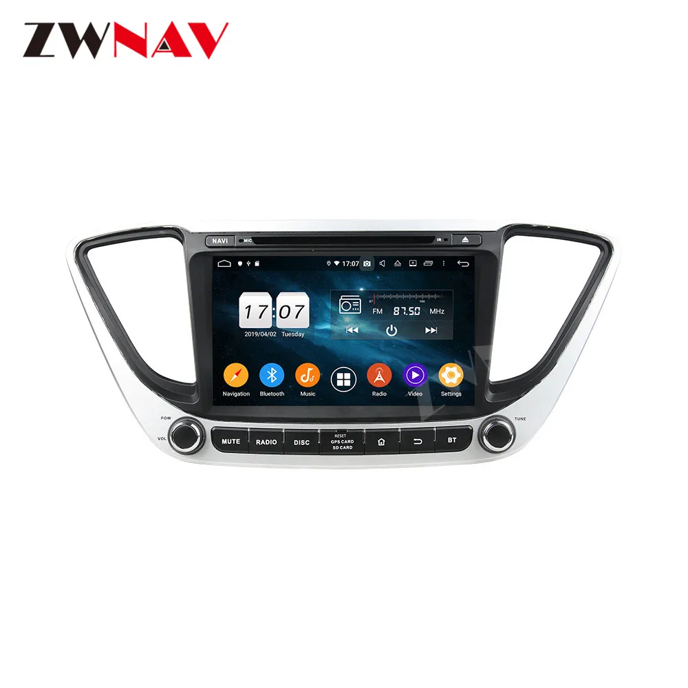 Android 10 IPS экран PX6 DSP для Hyundai Solaris Accent Verna 2017 автомобильный DVD GPS мультимедийный плеер