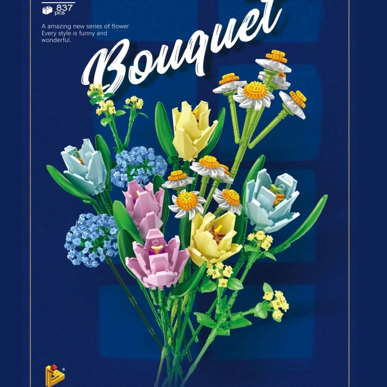 Букет гортензии маргаритки строительные блоки украшение для - Цена: 1956.8