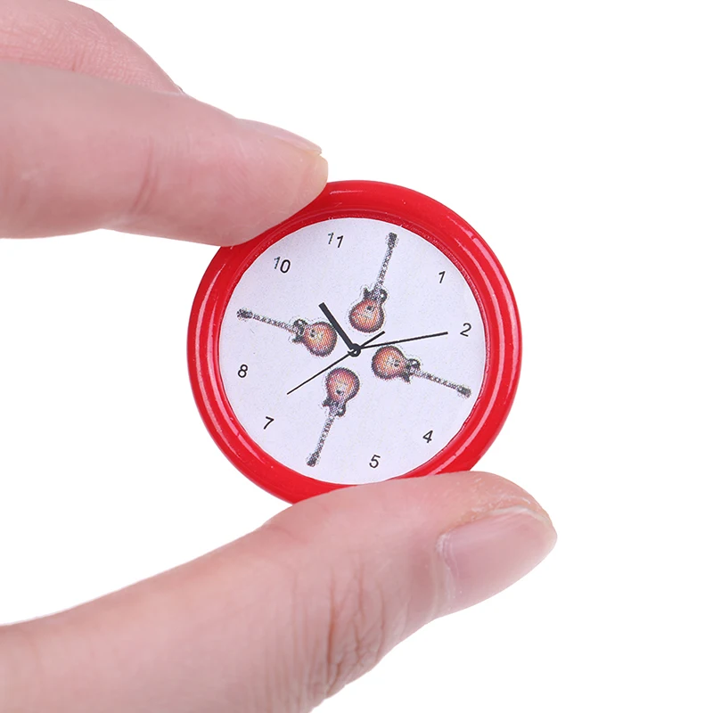 

1:12 Scale Resin Dollhouse Miniature Wall Clock Play Doll House Miniature Home Decor Accessories Toy Pretend Play Furniture Toy