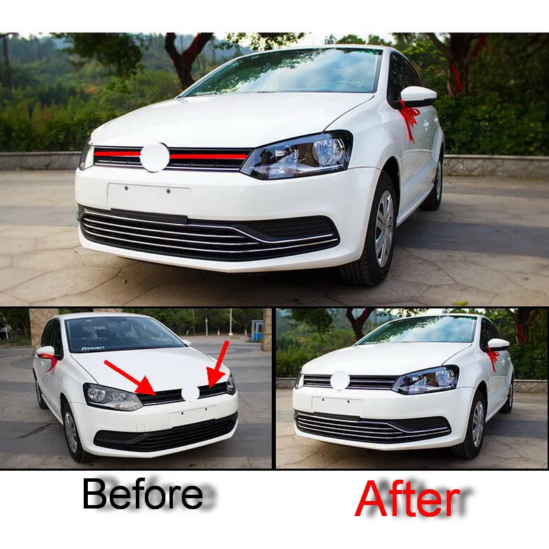 Крышка чехол наклейки для Volkswagen vw POLO 2 шт Новый Нержавеющая сталь стайлинга