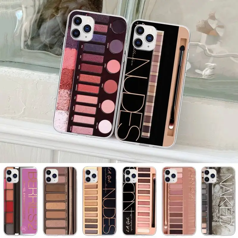 

Naked Makeup Eyeshadow Palette Transparent Mobile Phone Cover Case For Samsung Galaxy A51 A71 S20 S10e S8 S7 S9 S10 Plus