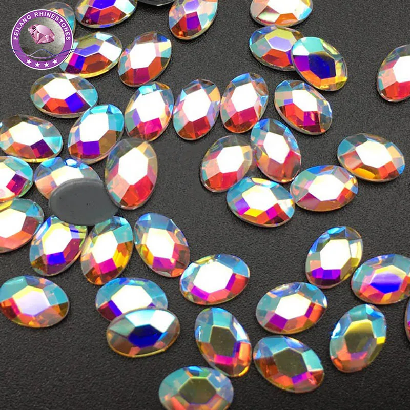 Специальный Новый Кристалл овальной формы стеклянные стразы с плоской обратной