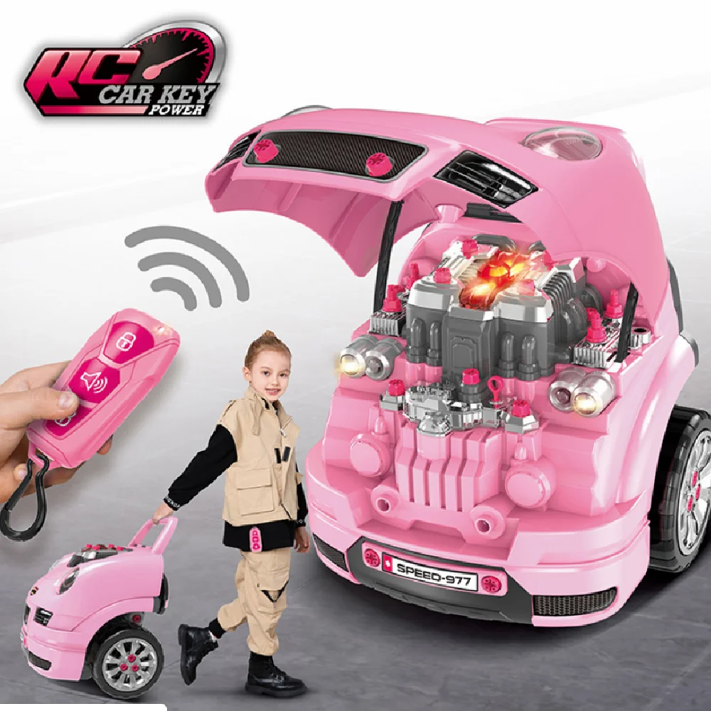

Novel Motor Master Engine Workshop Fidget Toy Built In Action Pretend Play Simulation RC Key Truck Model Car For Baby Kids Gifts