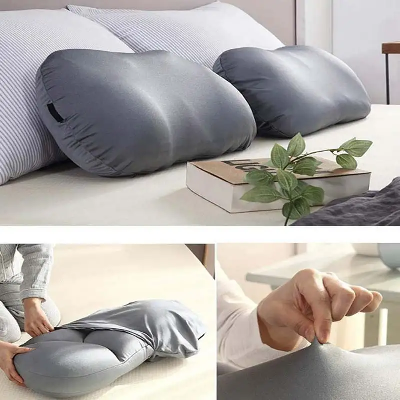

3D Neck Micro Airball Pillow Deep Sleep Addiction Head Rest Air Cushion Pressure Relief Pillows Washable Pillow Case Covers