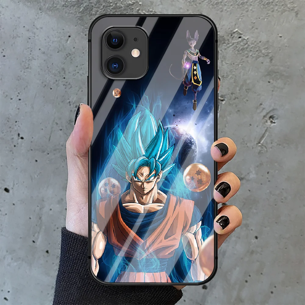 

Anime D-Dragon Ball Gokus Phone Tempered Glass Case Cover For IPhone 6 6S 7 8 11 12 X Xr Xs Se 2020 Pro Max Plus Mini