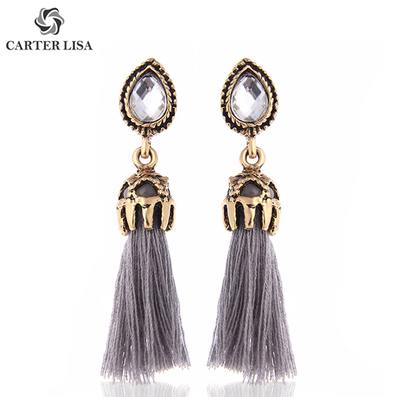 Женские Висячие серьги CARTER LISA длинные богемные висячие в Корейском стиле с