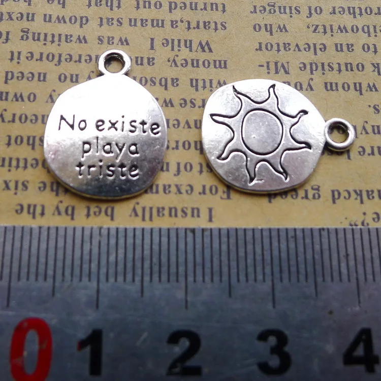 

Supplies For Jewelry Making 10pcs 15x20mm Antique Silver Color Sun Charms