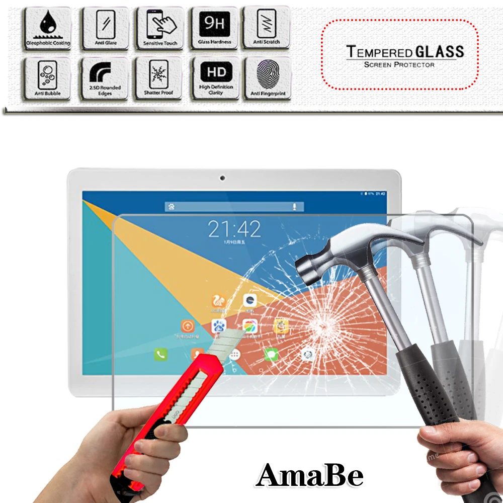 

HD Tempered Glass for Teclast 98 Octa-core / A10S / M20 4G / T10 / T20 Tablet Screen Protector Premium Protective Film 9H