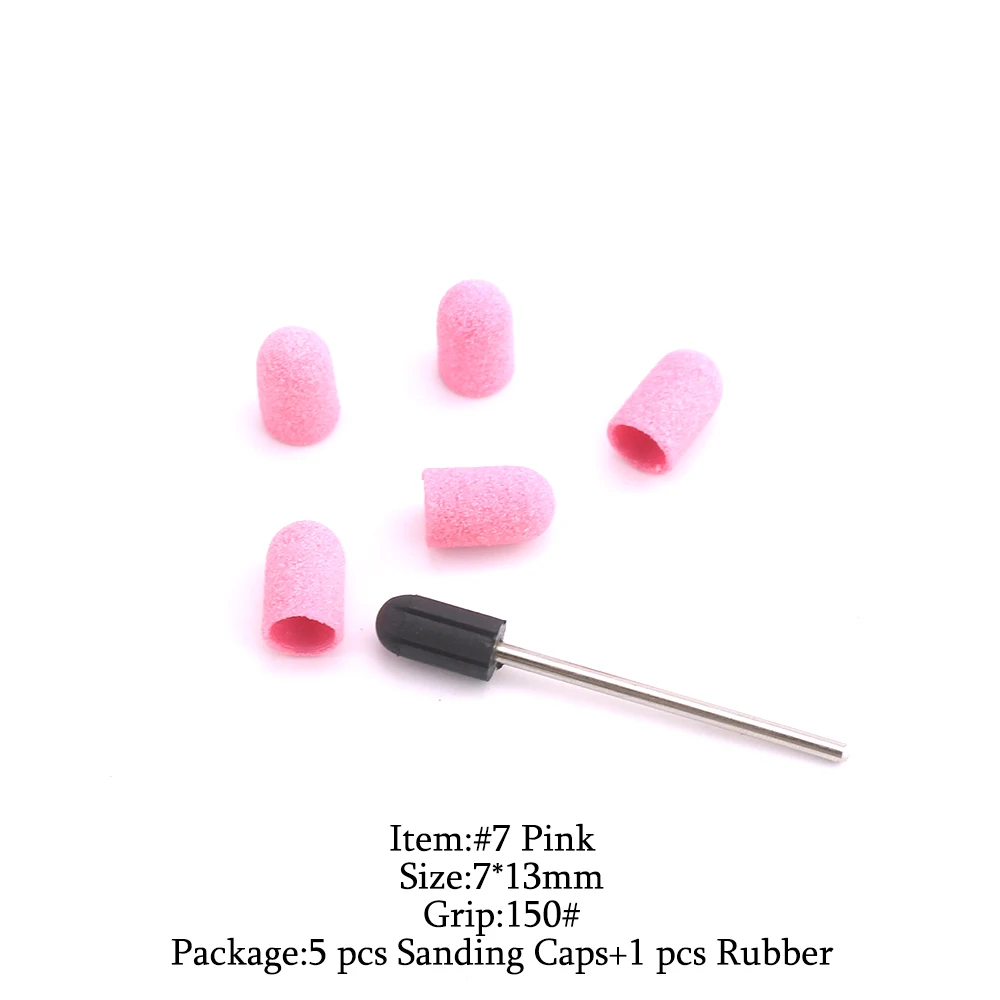 Pink-2 5 шт./компл. шлифовальные круги Plactis Шлифовальная Пилка Для Ногтей полосы электрической пилочки для педикюра, фрезер для маникюра, машинка аксессуары для ухода за ногтями - Цвет: Pink-2
