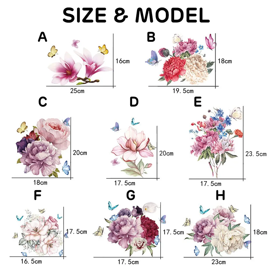 Классический Цветочный стикер для ванной туалета украшение дома шкафа кухни