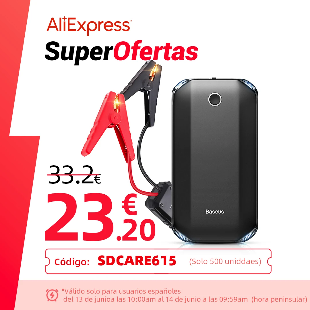 

Baseus Car Jump Starter Starting Device Battery Power Bank 800A Jumpstarter Auto Buster Emergency Booster Car Charger Jump Start