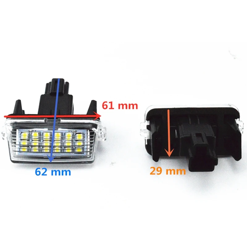 2 шт. подсветка для номерного знака Toyota Corolla Fielder Camry Yaris Vitz Prius C Verso Ractis Avensis