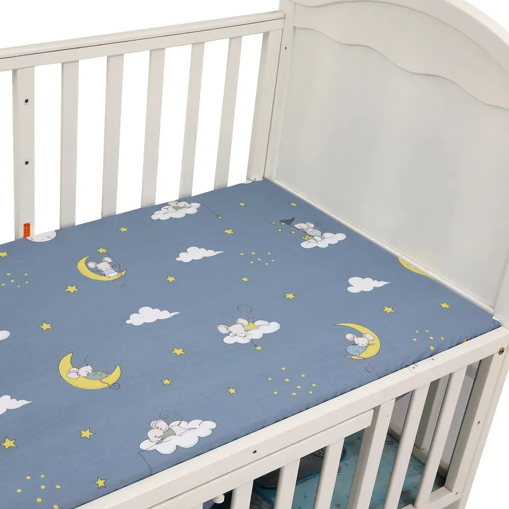 100% Microfabric Percale портативный/мини простыня для кроватки мягкая матрас детской