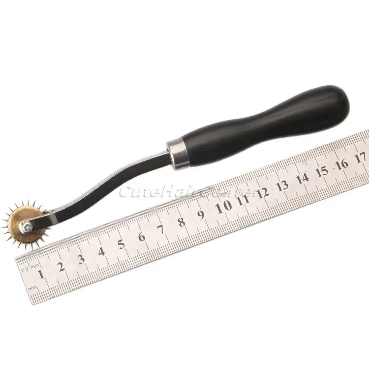 Hicello 1 шт. кожаный инструмент для шитья рулетка маркер расшитый тканью