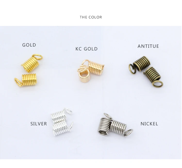 200p 3 5/4 5/5 мм Серебристый позолоченный металлический пружинный шнур ожерелье