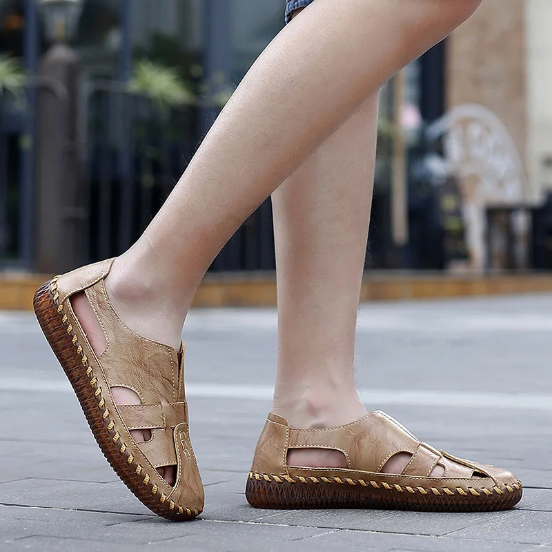 

Outdoor Sandals Sandals Outdoor Men's Beach Sandal Men Shoes Male Summer Couple Wear Flip Flops Slippers Leather Mens Casual