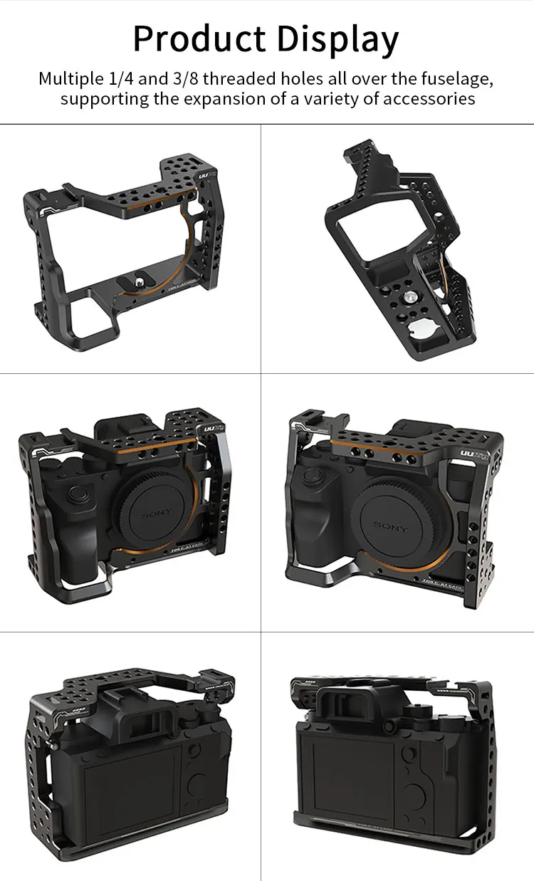 Клетка для камеры UURig Sony A6400 Vlog ручка видеосъемки с деревянной ручкой