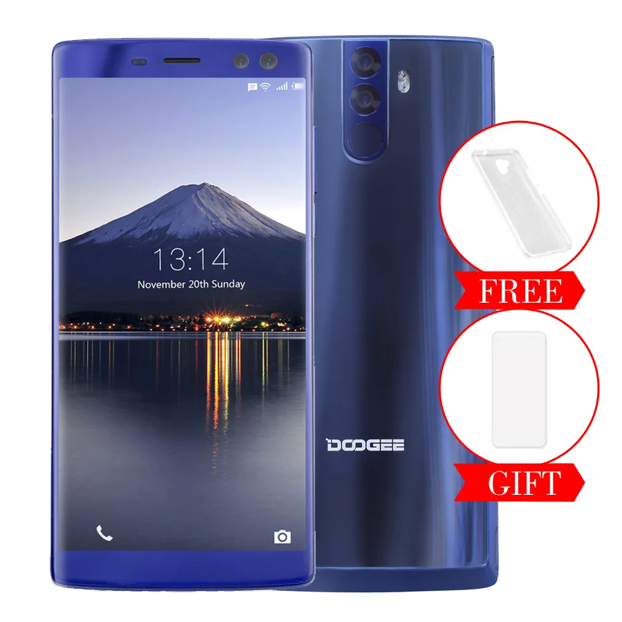 Blue DOOGEE BL12000 Android 7,0 12000 мАч Быстрая зарядка 6,0 18:9 FHD+ Восьмиядерный процессор MTK6750T 4 Гб ОЗУ 32 Гб ПЗУ четырехъярусная камера 16 МП мобильный телефон - Цвет: Blue