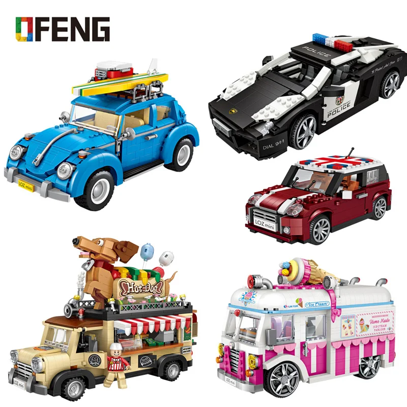 Лоз мини блоки модель автомобиля строительные гоночный автомобиль распродажа