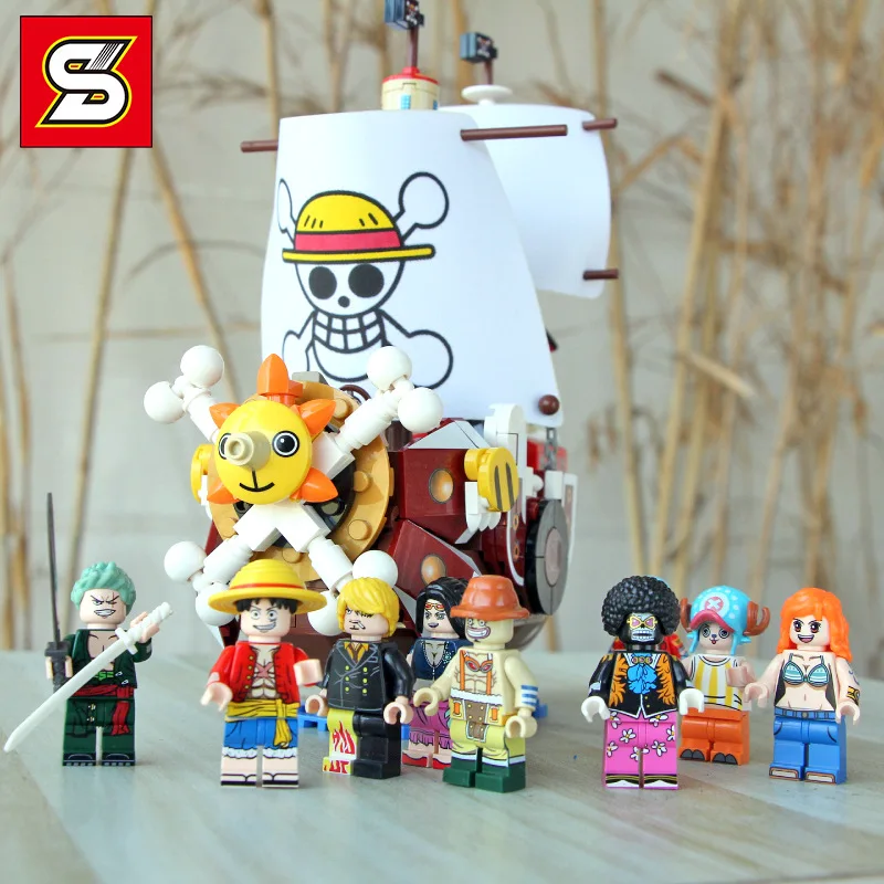 SY6299 одна штука тысяча солнечной обезьяны D Луффи/Usopp/Roronoa Зоро Пираты полка строительные блоки игрушки совместимы с Бела