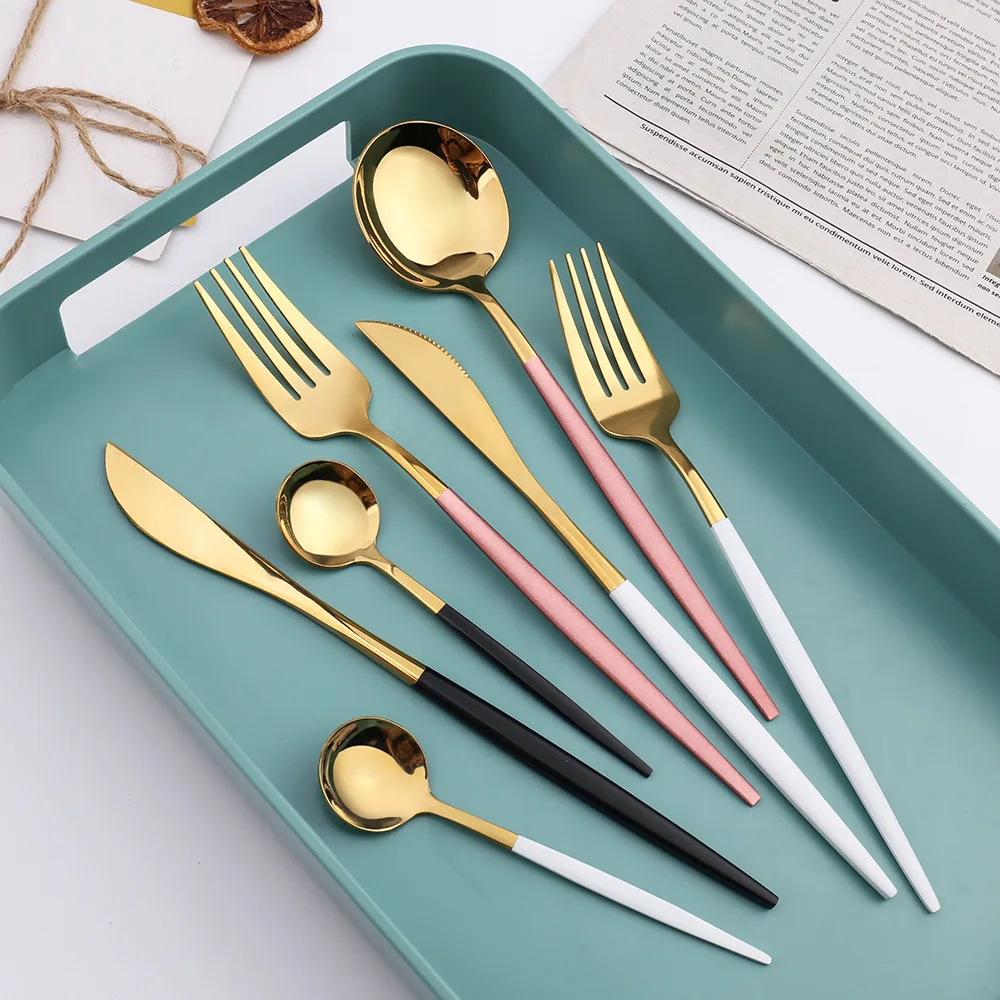 G яркий португальский нож из нержавеющей стали вилка и ложка для стейка Вилка