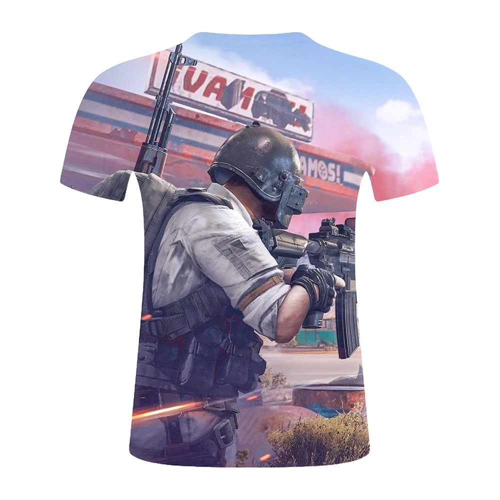 2019 Модная Повседневная 3D Футболка мужская Harajuku PUBG футболка s Game Летняя новая