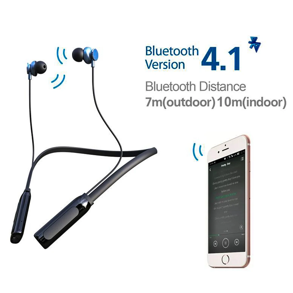 Мягкие Bluetooth 4 1 наушники вкладыши стерео гарнитура Беспроводные спортивные с