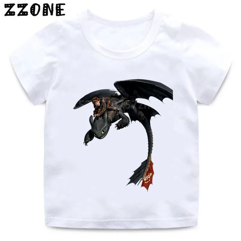 Футболка с рисунком аниме Как приручить дракона для мальчиков и девочек детская