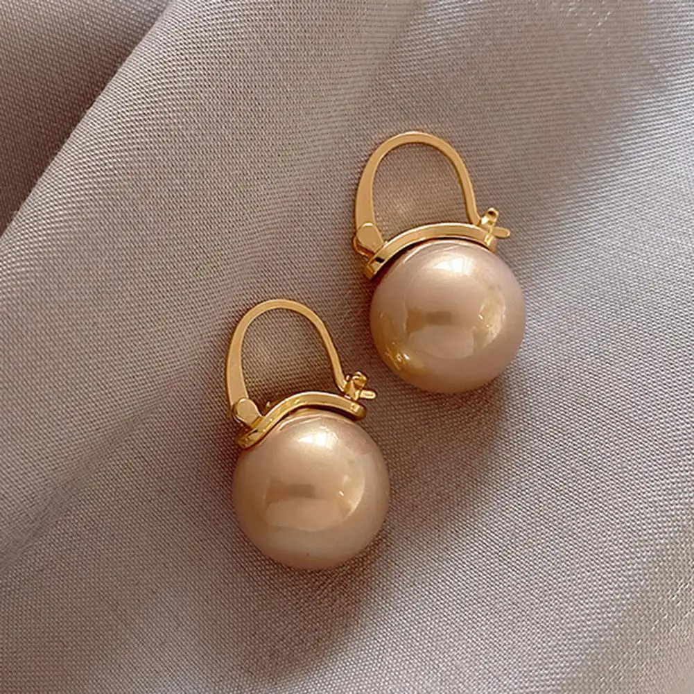 

1 Pair Lady Earrings New Fashion Fresh Sweet Pearl Temperament Drop Earrings Contracted Geometric Joker Elegant Women Earrings
