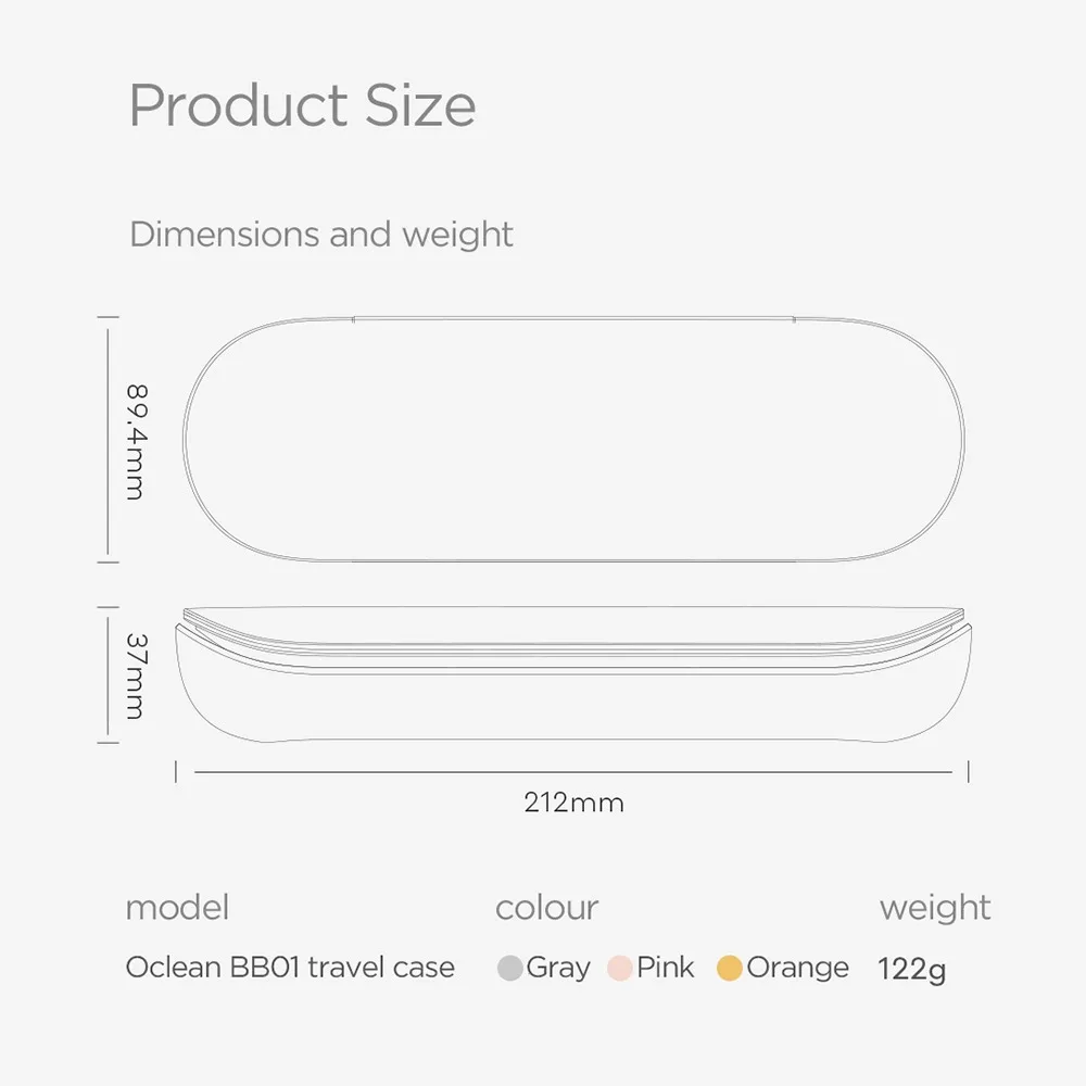 

Oclean Travel Box BB01 Travel Case Portable Storage Box for Oclean X pro/X/Z1/F1 Sonic Electric Toothbrush Travel Business Case