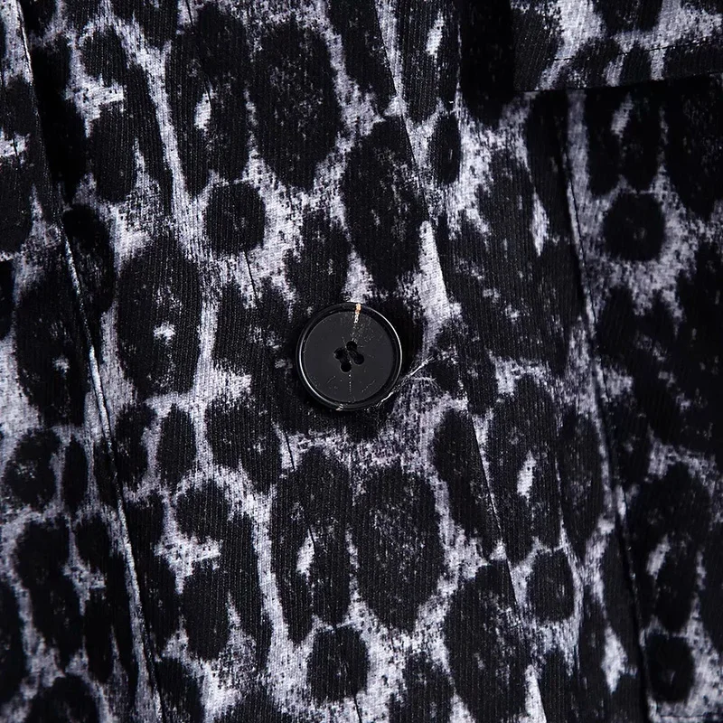 

Za 2020 Leopard shirt Women Top And Blouses Women Long Sleeve Oversized Vintage Top Loose Casual Women Irregular Blouse