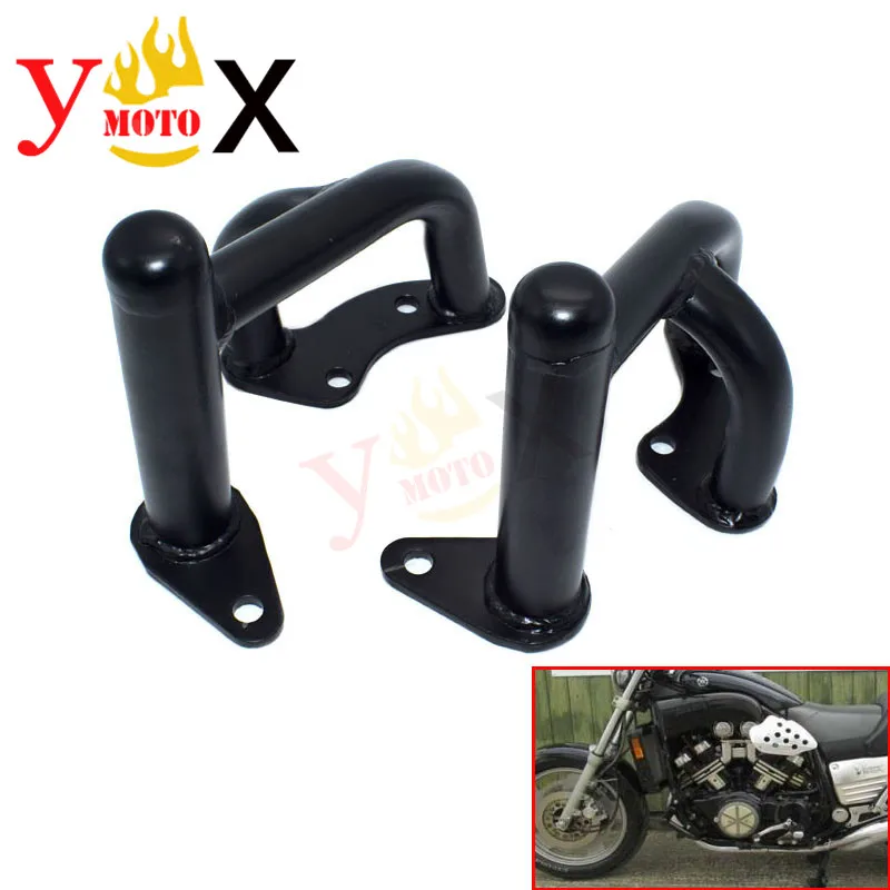 Motorcycle Black Left&Right Crash Bar Engine Guard Side Frame Protection For Yamaha VMAX 1200 VMAX1200 V-MAX 1991-2007