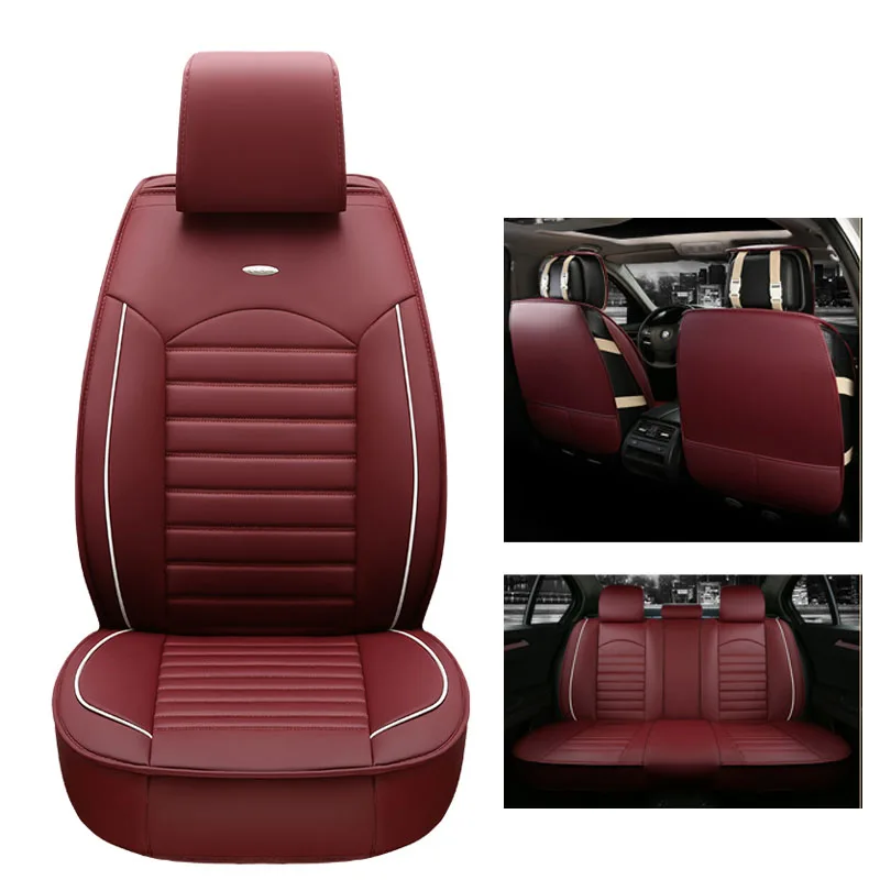Wine Red Автомобильные чехлы для сидений, автомобильные подушки, аксессуары для Brilliance Faw V5, Byd F3, Changan Cs35, Chery Tiggo 3 T11, Chrysler 300c - Название цвета: Wine Red