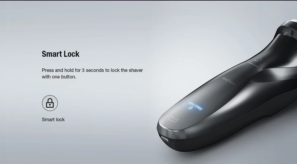 ENCHEN BlackStone3 электрическая бритва 3D «Умная» бритва usb зарядка IPX7 Водонепроницаемая 3 головка ЖК-дисплей для мужчин
