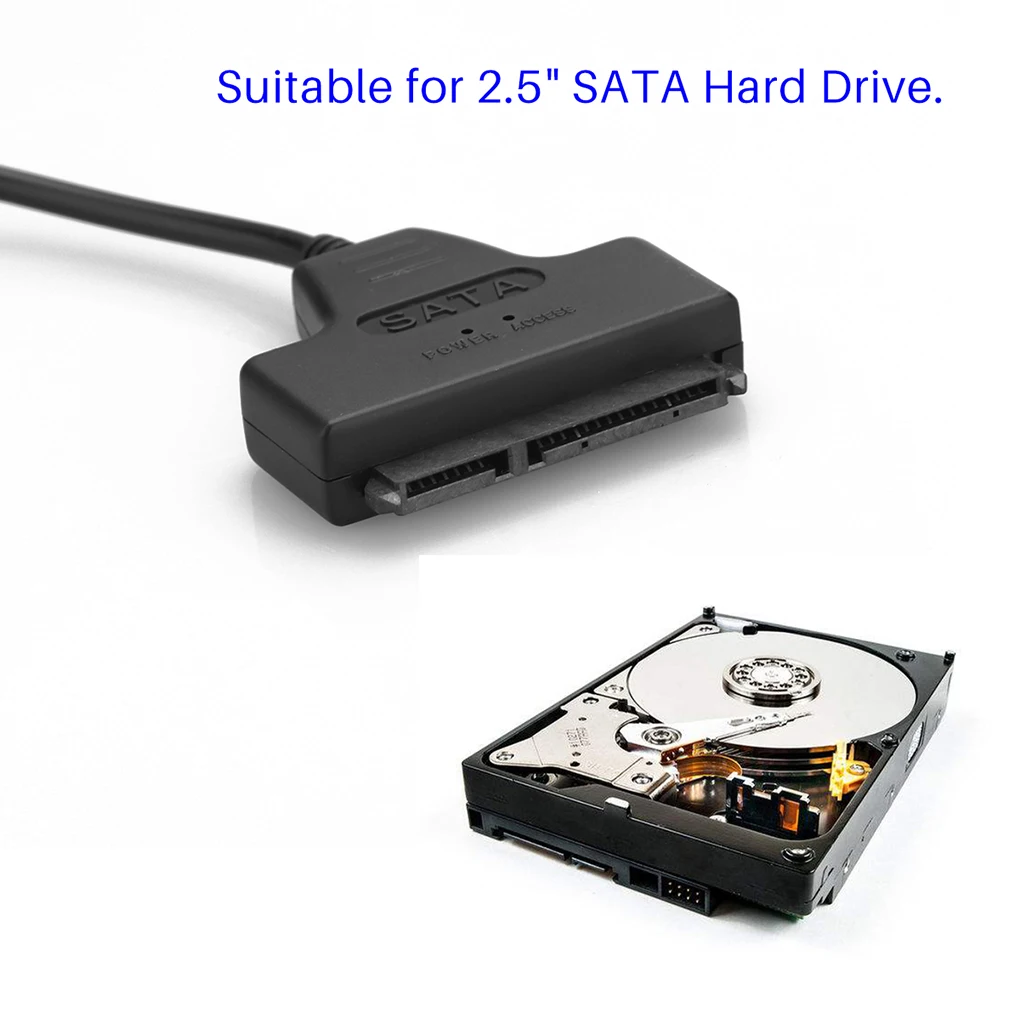 Адаптер для жесткого диска Sata-USB 2 0 поддержка внешнего 5 дюйма Sata III кабель 22 Pin USB |