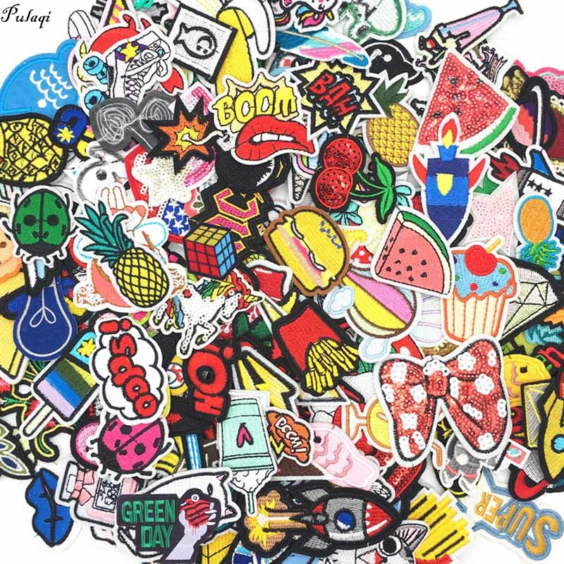 Набор Случайных Смешанных нашивок 20/30 шт./лот нашивки для глажки Мультяшные милые