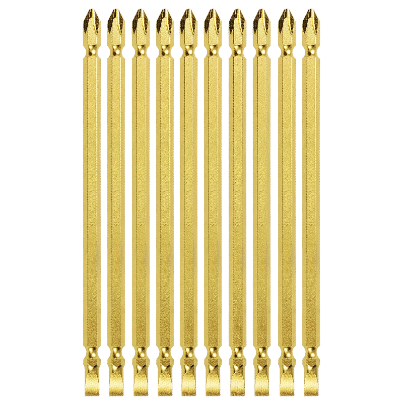 

Electric Screwdriver Replacement Tips 10Pcs PH2 Magnetic Phillips Slotted Double Head Bits 150mmDouble End Hex Shank Drill Bits