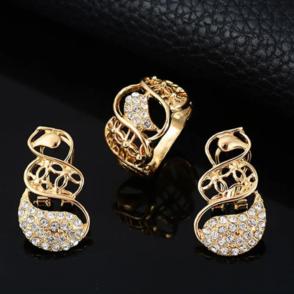 80% горячая Распродажа свадебный подарок Кристалл колье ожерелье серьги браслет