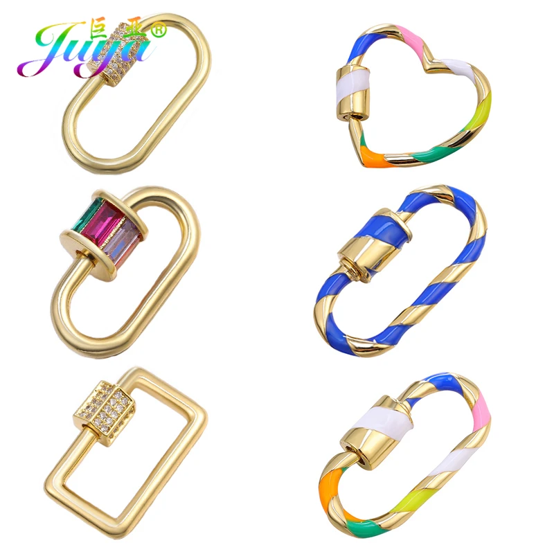 Фото Juya DIY Новые Креативные спиральные замки аксессуары ручной работы сетчатые цепочки кулон Панк Изготовление ювелирных изделий карабин винто... №2