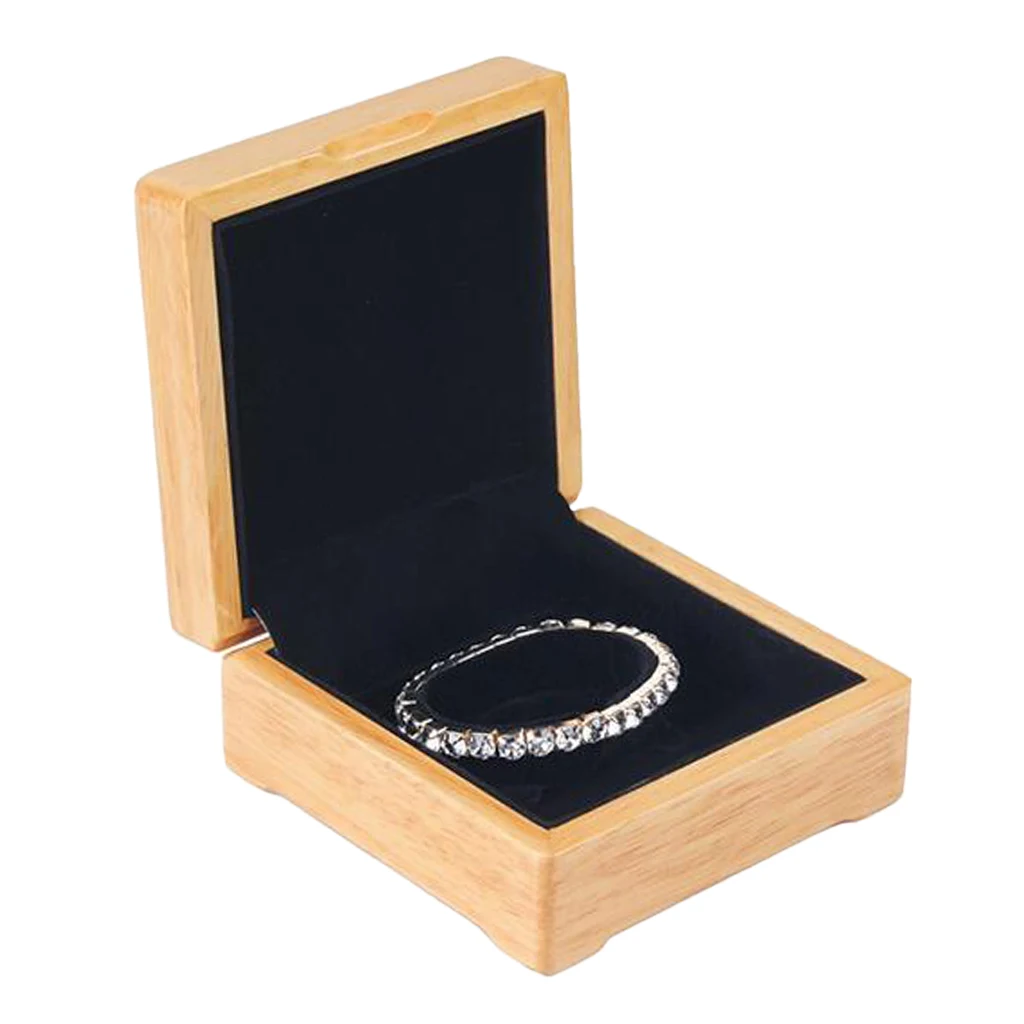 

Wooden Single Bracelet Bangle Holder Jewellery Display Watch Case Gift Box