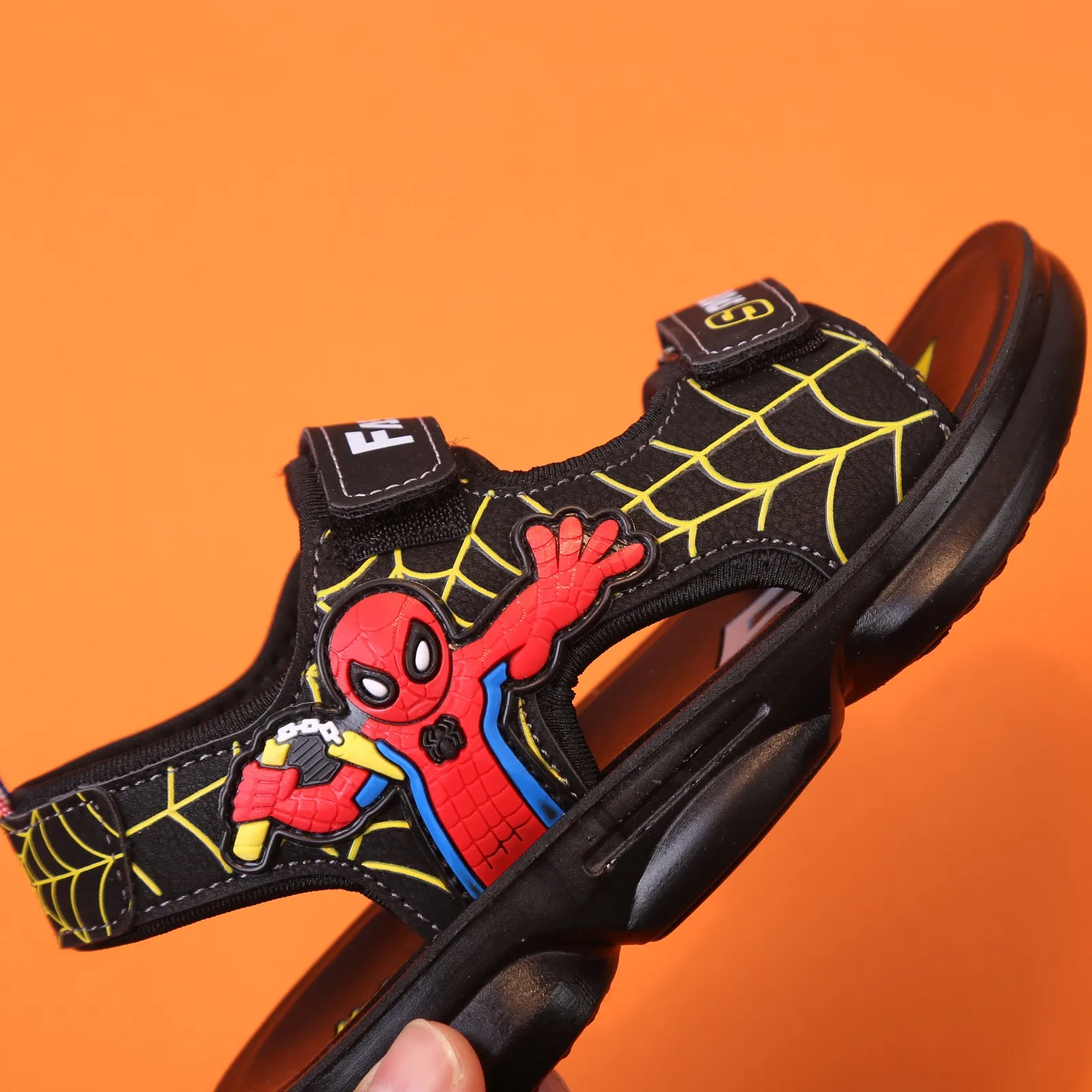 Летние детские сандалии для детей обувь мальчиков и девочек Человек паук Пляжная