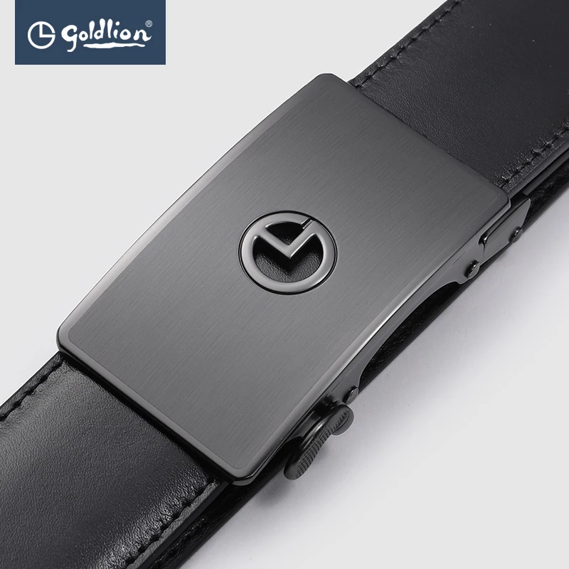 

men's automatic buckle matte leather fine needle cowhide business casual leather belt [Hui]