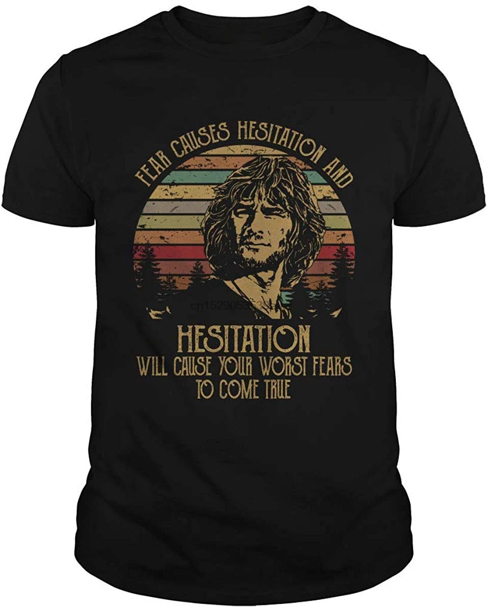 Футболка Мужская/Женская/мужская с принтом страха вызывает раздумий|Мужские