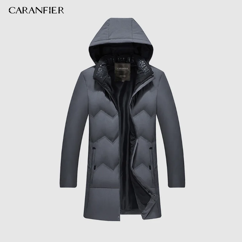 CARANFIER/зимнее пальто, Мужская ветровка с меховым капюшоном, утепленная куртка, Мужская Уличная одежда в стиле хип-хоп, военные тренчи, длинная парка XXXL 4XL