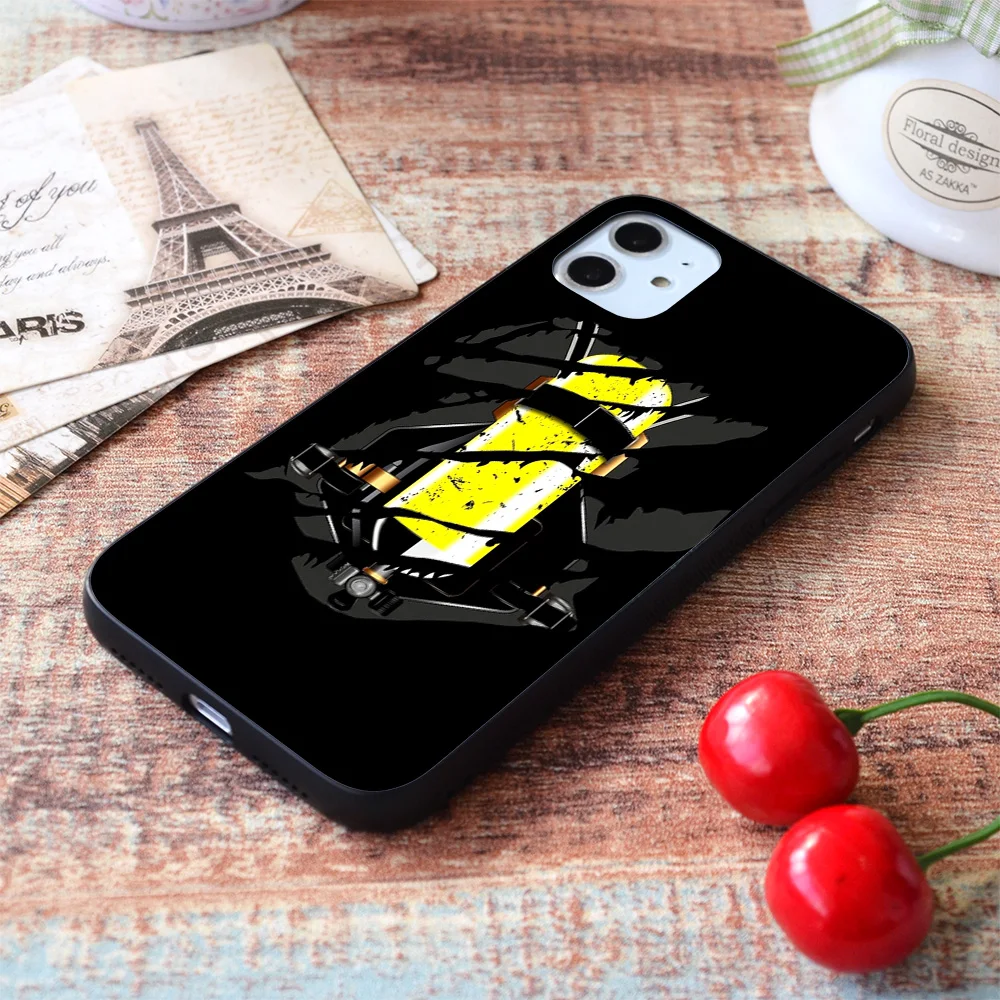

For iPhone Firefighters compressed air bottle Soft TPU Border Apple iPhone Case