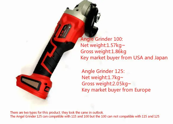 Для угловая шлифовальная машина Makita 18V 100 мм 125 мм