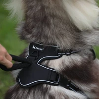 dog reflective harness vest adjustable padded safety quick release breathable