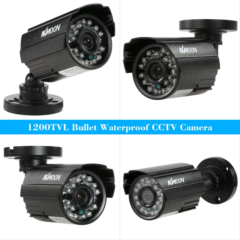 KKmoon 1200TVL CCTV цилиндрическая камера с 24 ИК лампами ночного видения 1/3 CMOS IR CUT
