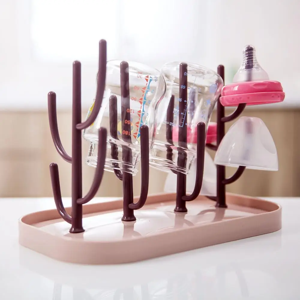 1 шт. пластиковая подставка в форме дерева для хранения бутылочек кормления