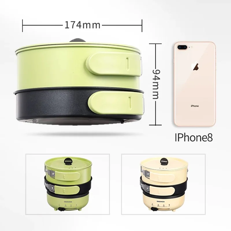 

ERNTE Portable Travel Folding Pot Electric Kettle Multifunctional Student Electric Hot Pot Dormitory Electric Heating Pot